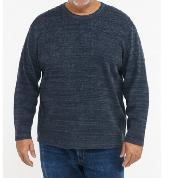 Vince SZ XL Heather Thermal Long Sleeve Crew Neck Shirt Coastal Blue $175 - Picture 1 of 6